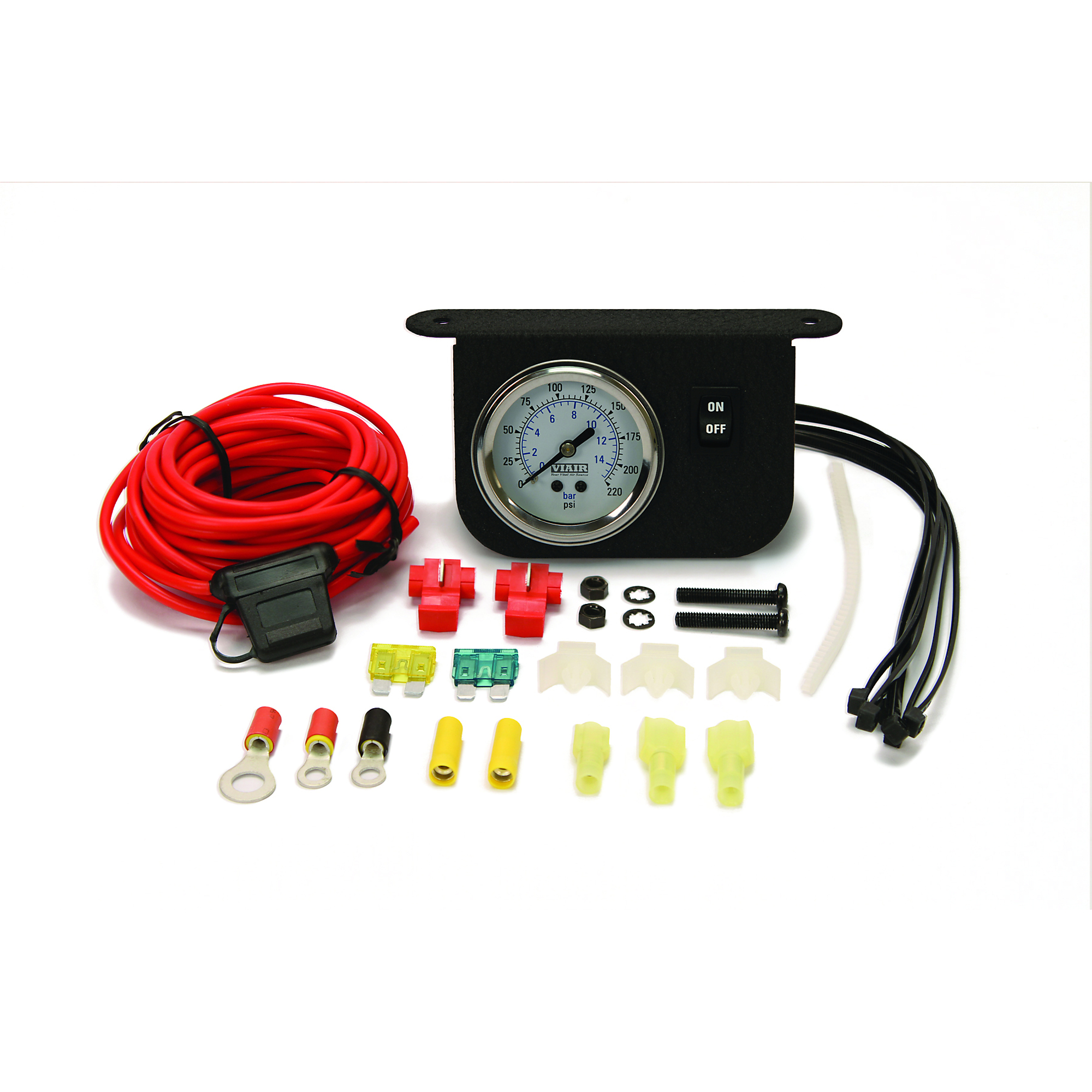 Viair Illuminated Dash Panel Air Gauge - 200 PSI, 20ft. Lead Wire, Model# 20065